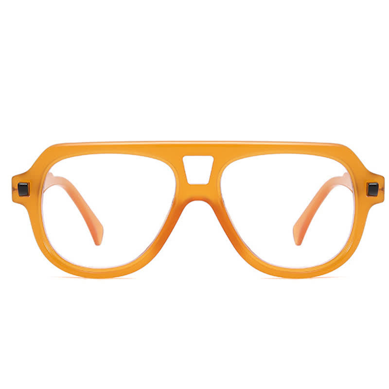 Spykay™ EG26883 Anti-blue Light Double Bridges Oversized Aviator Thick Eyeglasses