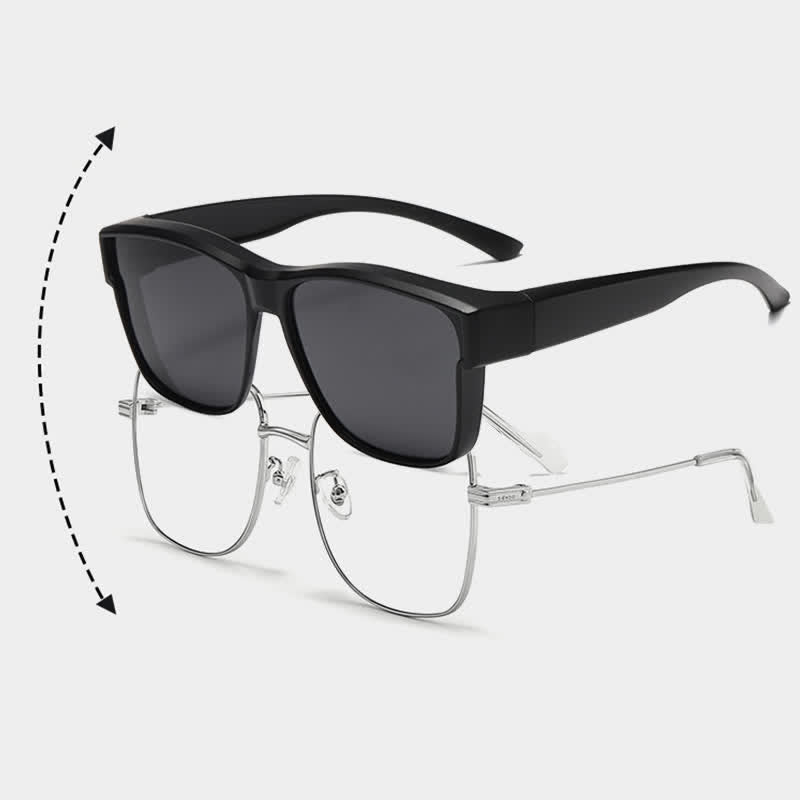 Spykay™ SG61007 Fit Over Glasses Square Frame Polarized Sunglasses for Women Men
