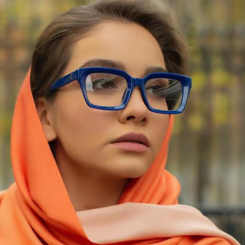 Spykay™ EG26877 Classic Simple Square Frame Concave Lenses Anti-blue Light Thick Glasses
