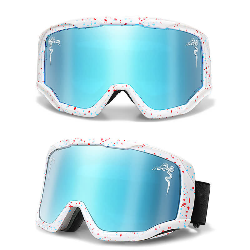Spykay™ SG61043 Unisex Snake Printed Anti-Fog Color Ski Goggles for Outdoor Activities