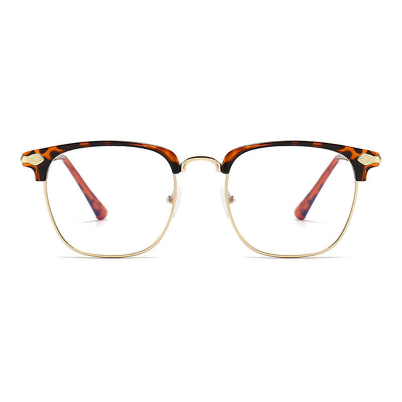 Spykay™ EG26834 Semi-Rimless Unisex Retro Square Frame Anti-blue Light Browline Glasses
