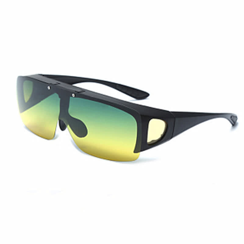 Spykay™ SG60962 Fit Over Glasses Clip-On Lenses Polarized Sunglasses for Driving&Cycling