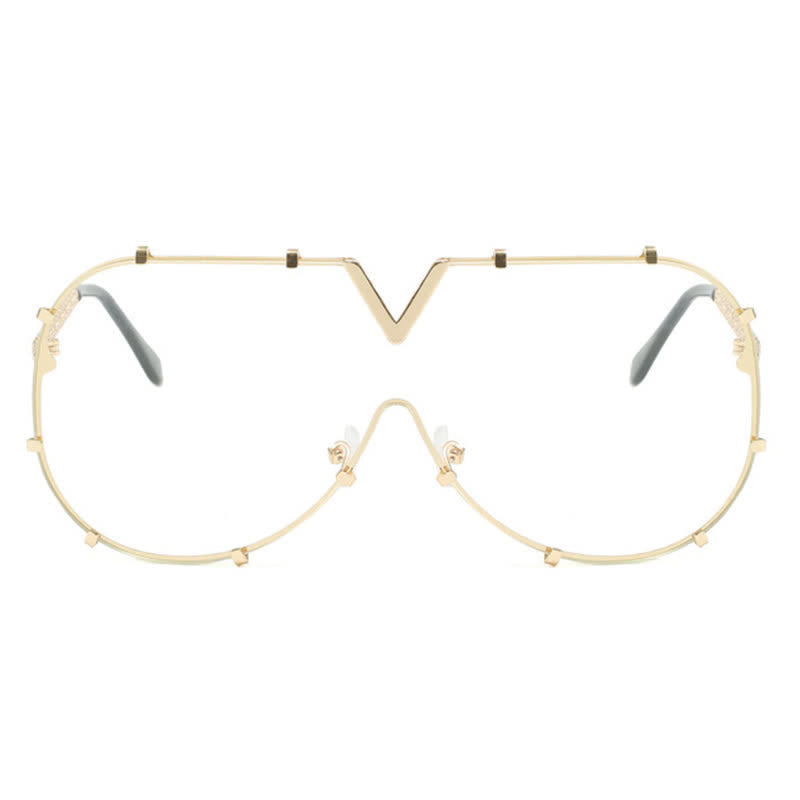 Spykay™ EG26757 'V' Design Oversized Frame Hipster Aviator Glasses