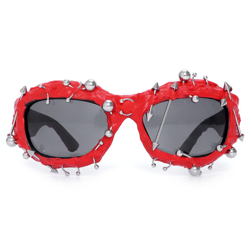 Spykay™ SG60924 CyberPunk Style Irregular Shaped Rivet Decor Sunglasses for Party