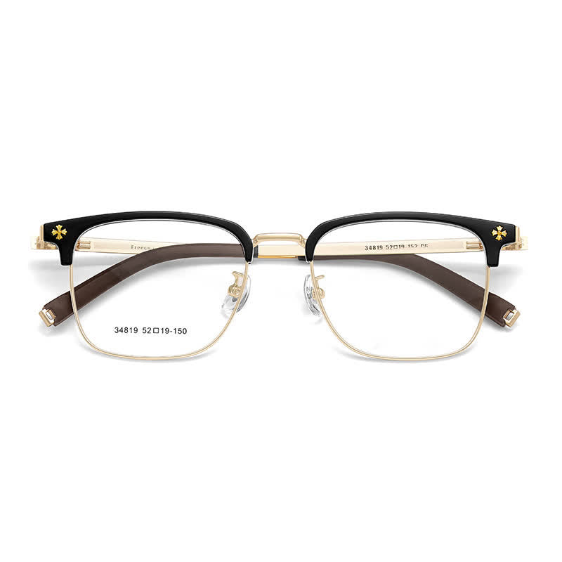 Spykay™ EG26925 Gothic Cross Unisex Square Frame Anti-blue Light Retro Browline Glasses