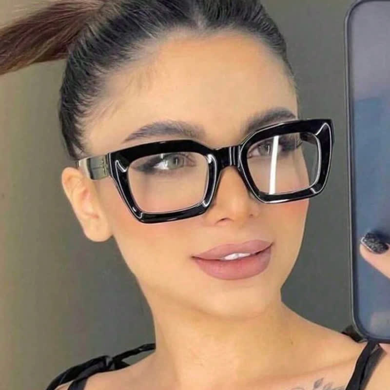 Spykay™ EG26877 Classic Simple Square Frame Concave Lenses Anti-blue Light Thick Glasses