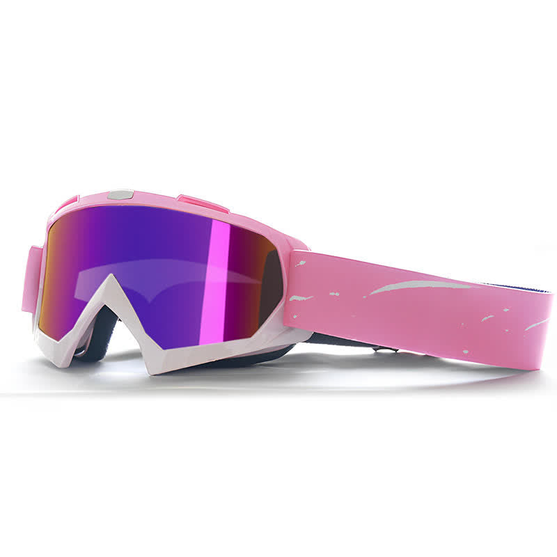 Spykay™ SG61025 Pink Over Glasses Windproof Ski Goggles Motorcycle Goggles for Men Women