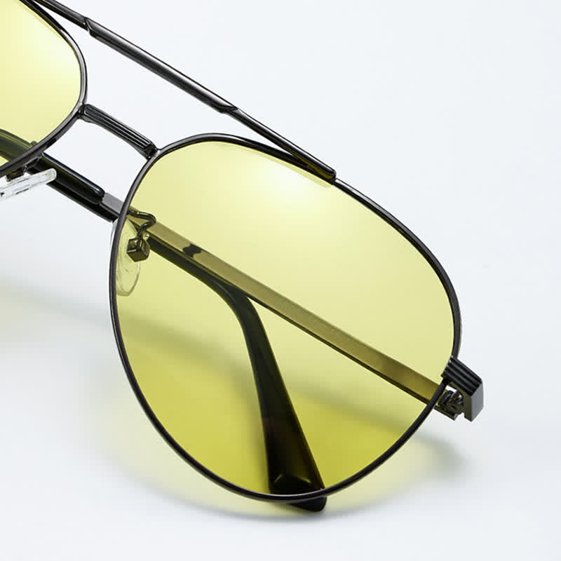 Spykay™ SG60936 Double Bridges Polarized Photochromic Aviator Sunglasses for Driving