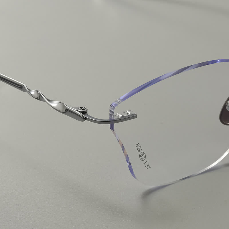 Spykay™ EG26889 Butterfly Titanium Frame Anti-blue Light Rimless Glasses