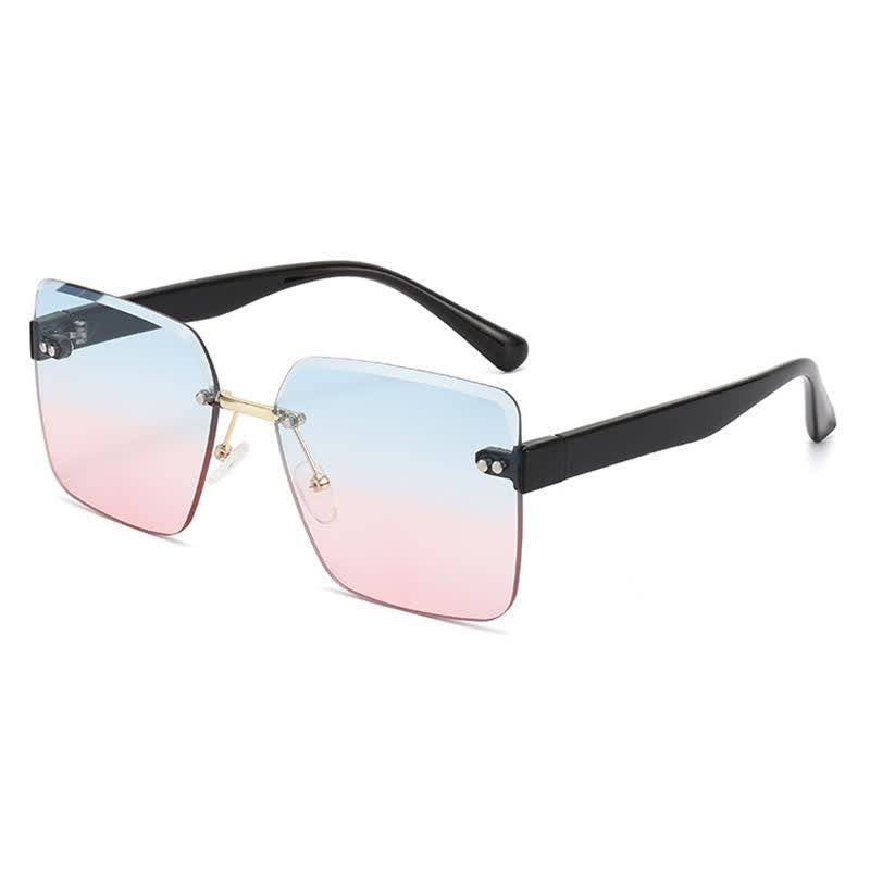 Spykay™ SG61018 Oversized Square Frame Hipster Rimless Sunglasses