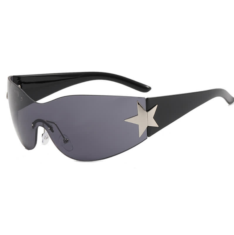 Spykay™ SG60726 Star One-piece Rimless Y2K Cyberpunk Aviator Sunglasses