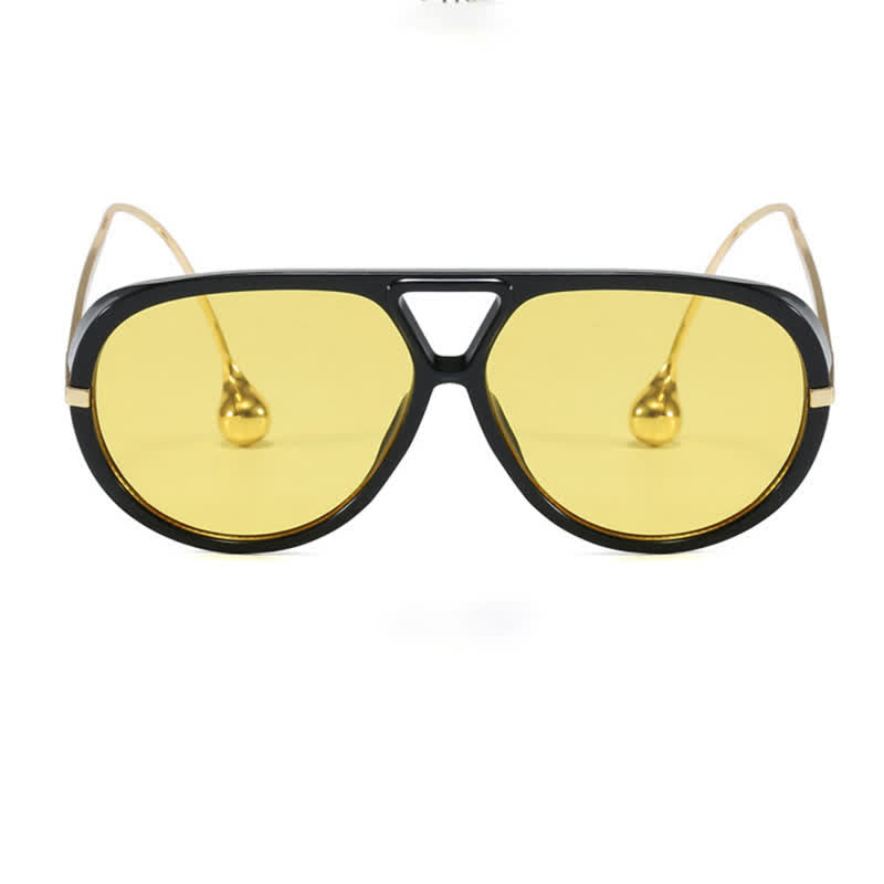 Spykay™ SG60673 Double Bridges Metal Temples Aviator Sunglasses