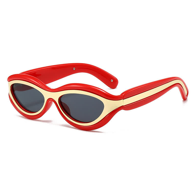 Spykay™ SG60734 Leopard Print Cat Eye Frame Retro Sunglasses