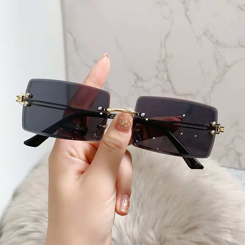 Spykay™ SG60744 Rimless Rectangle Frame Fashion Sunglasses