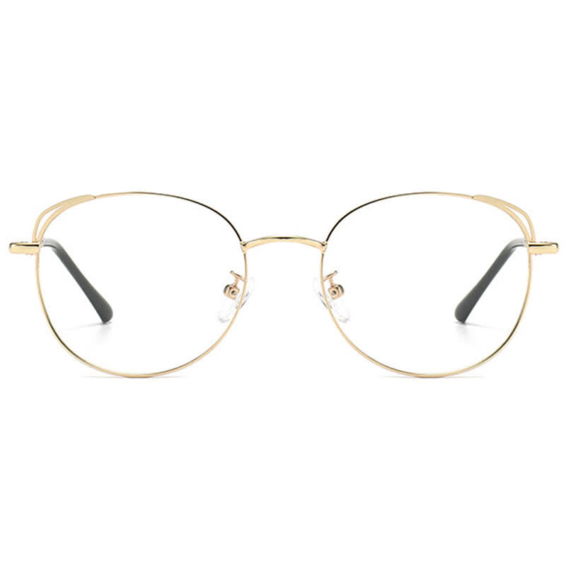 Spykay™ EG26840 Fashion Cat-Eye Metal Oval Frame Anti-blue Light Glasses
