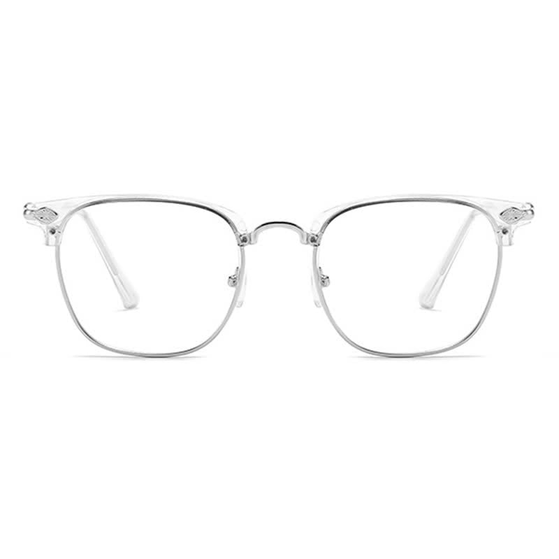Spykay™ EG26834 Semi-Rimless Unisex Retro Square Frame Anti-blue Light Browline Glasses