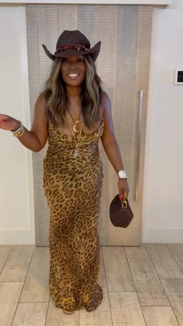 Leopard - Print Maxi Dress