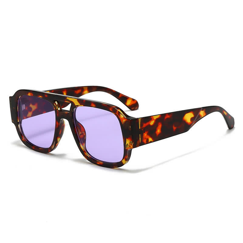 Spykay™ SG61016 Square Frame Double Bridges Classic Thick Sunglasses