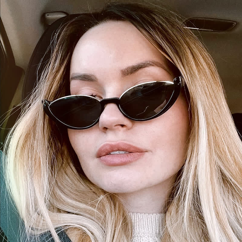 Spykay™ SG60716 Unisex Hipster Semi-Rimless Cat-Eye Sunglasses