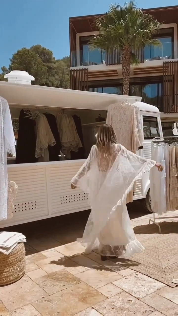 White Lace - Trimmed Maxi Dress
