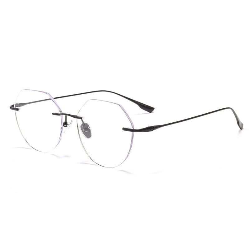 Spykay™ EG26893 Geometric Titanium Frame Anti-blue Light Hipster Rimless Glasses