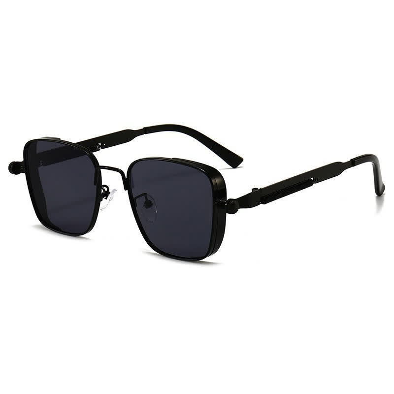 Spykay™ SG61005 Steampunk Square Frame Spring Temples Retro Sunglasses