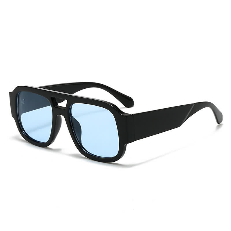 Spykay™ SG61016 Square Frame Double Bridges Classic Thick Sunglasses