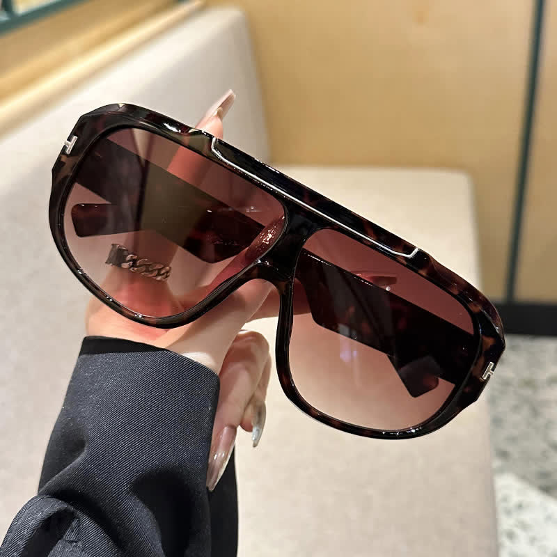 Spykay™ SG60883 'T' Design Oversized Aviator Sunglasses