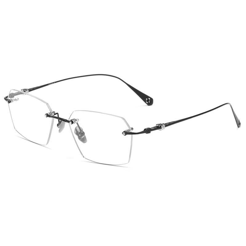 Spykay™ EG26901 Titanium Geometric Frame Anti-blue Light Hipster Rimless Glasses