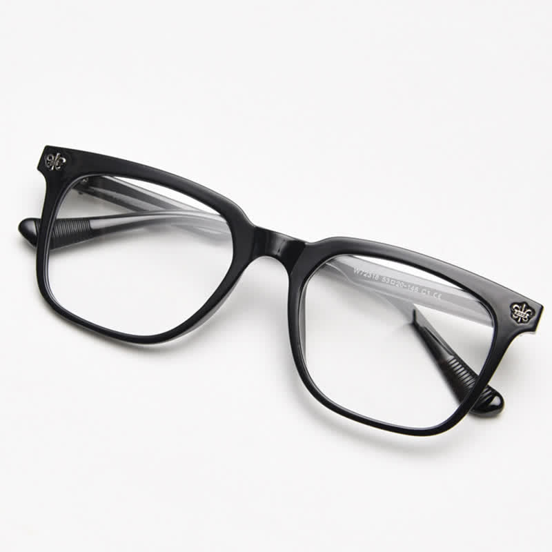Spykay™ EG26839 Classic Cross Decor Square Frame Anti-blue Light Glasses