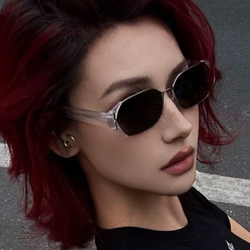 Spykay™ SG60805 Geometric Hipster Sunglasses with Nylon Lenses