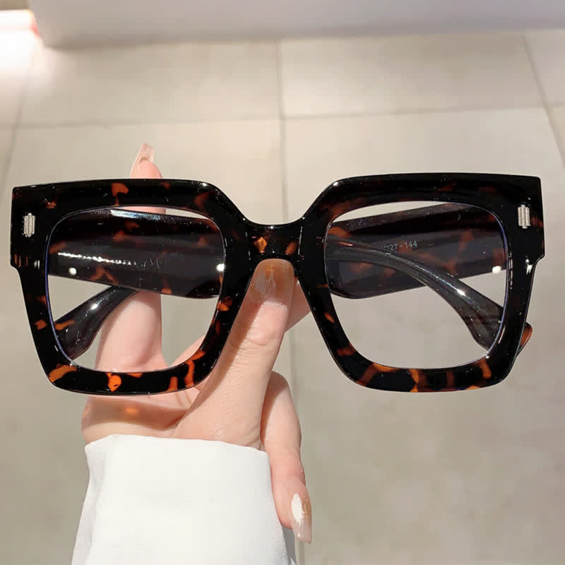 Spykay™ EG26878 Anti-blue Light Oversized Square Thick Frames Eyeglasses