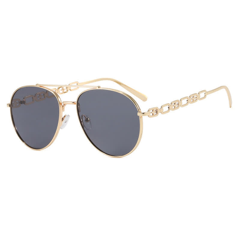 Spykay™ SG60842 Fashion Chain Temples Aviator Sunglasses