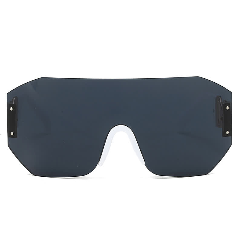 Spykay™ SG60863 One-piece Rimless Oversized Tined Sunglasses