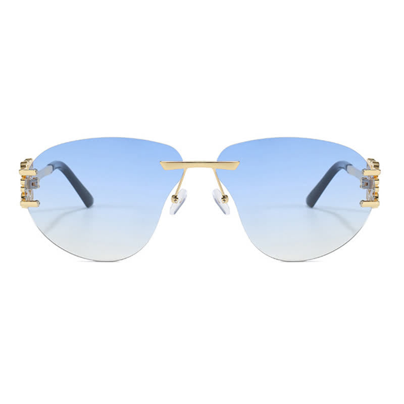 Spykay™ SG60909 Fashion Y2K Rimless Hollow-out Aviator Sunglasses
