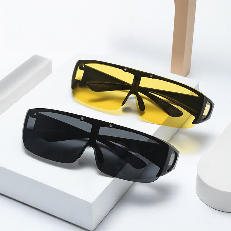Spykay™ SG60962 Fit Over Glasses Clip-On Lenses Polarized Sunglasses for Driving&Cycling