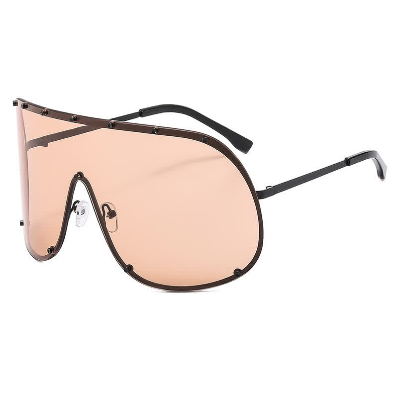 Spykay™ SG60757 Unisex Hipster One-piece Polarized Aviator Sunglasses