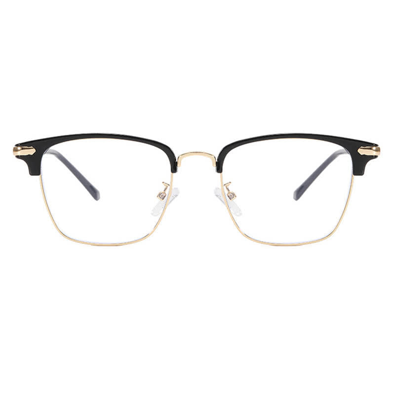 Spykay™ EG26833 Semi-Rimless Retro Square Frame Anti-blue Light Browline Glasses