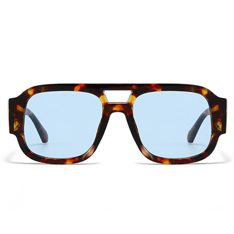 Spykay™ SG61016 Square Frame Double Bridges Classic Thick Sunglasses