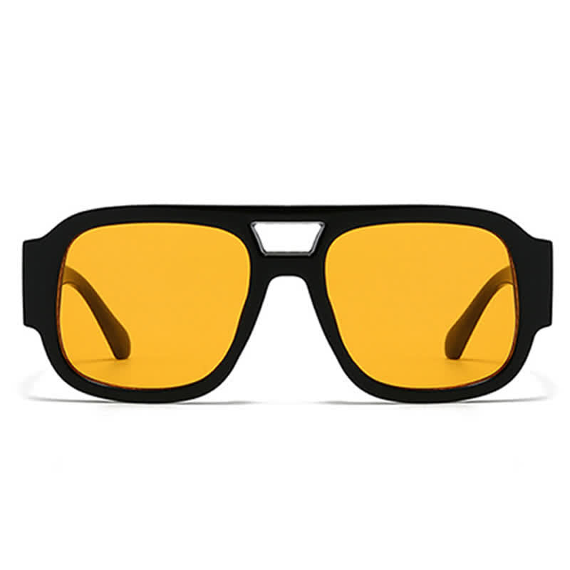 Spykay™ SG61016 Square Frame Double Bridges Classic Thick Sunglasses