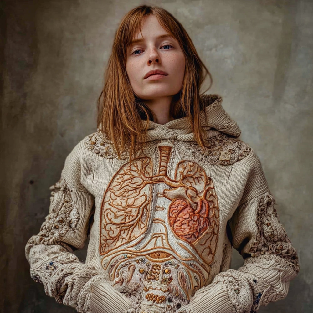Halloween Retro Anatomy Art Hoodie Sweater
