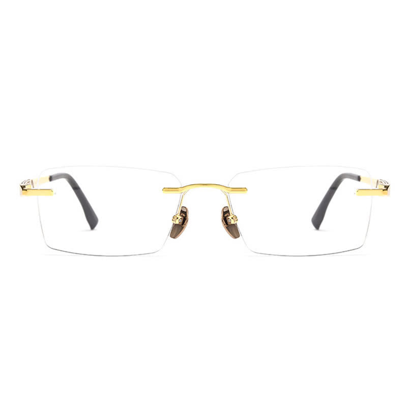Spykay™ EG26903 Retro Simple Rectangle Frame Anti-blue Light Hipster Rimless Glasses