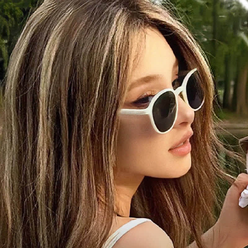 Spykay™ SG60790 Retro Round Frame Polarized Sunglasses with Nylon Lenses