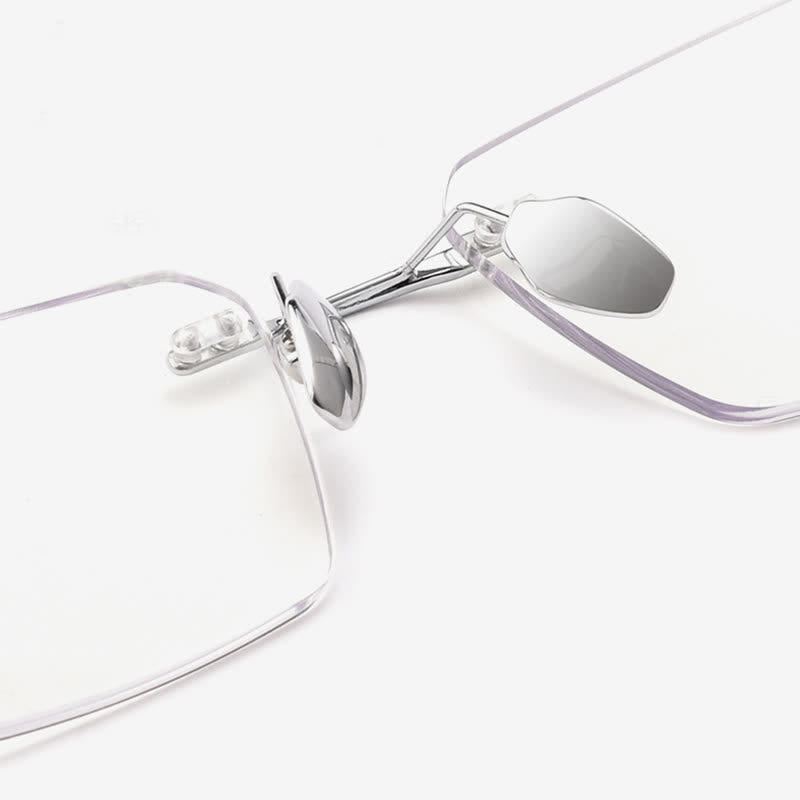 Spykay™ EG26903 Retro Simple Rectangle Frame Anti-blue Light Hipster Rimless Glasses