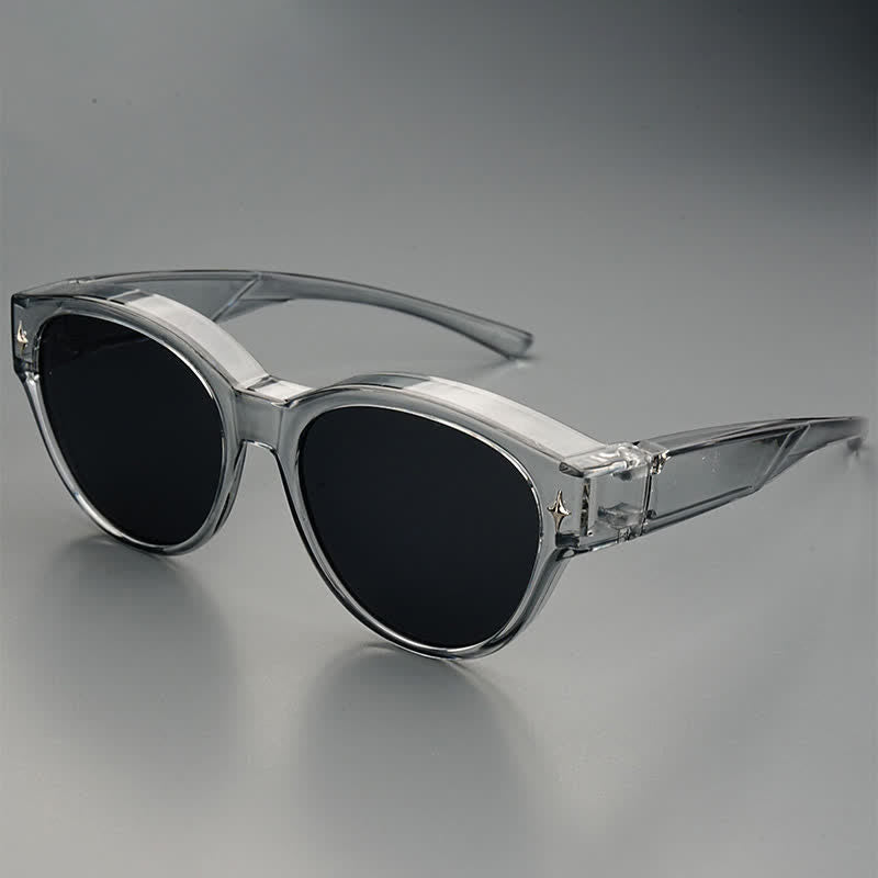 Spykay™ SG61035 Fit Over Glasses Cat-Eye Star Decor Polarized Sunglasses
