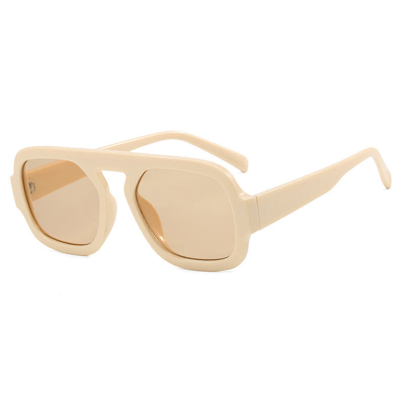 Spykay™ SG60722 Square Frame Leopard Print Cycling Aviator Sunglasses