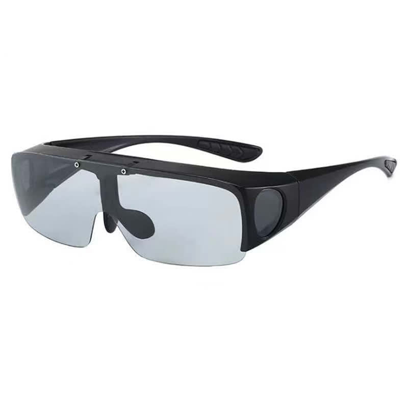 Spykay™ SG60962 Fit Over Glasses Clip-On Lenses Polarized Sunglasses for Driving&Cycling