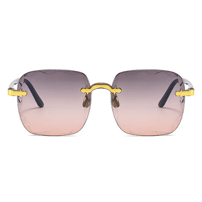 Spykay™ SG61010 Square Frame Oversized Trendy Rimless Sunglasses
