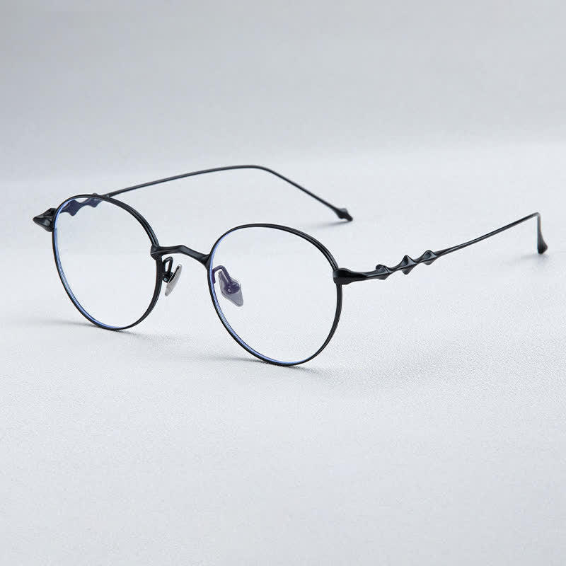 Spykay™ EG26853 Round Titanium Frame Anti-blue Light Classic Glasses