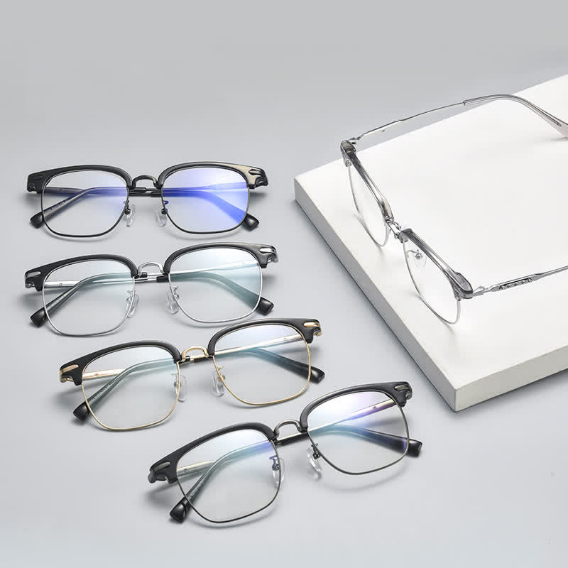 Spykay™ EG26897 Classic Square Frame Anti-blue Light Browline Glasses